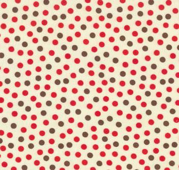 Funky Monkey Dots - Brown/Red 15073-17